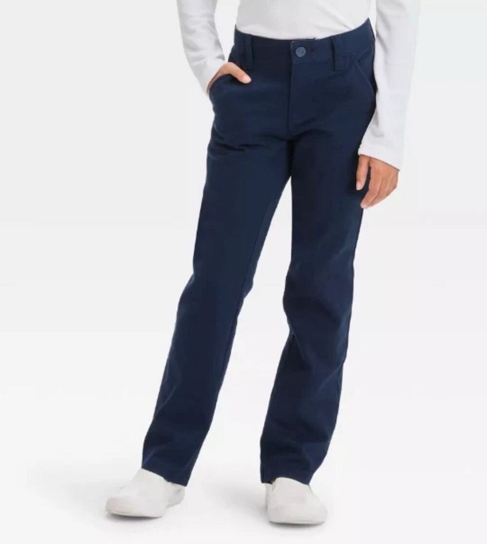 Cat & Jack School Uniforms straight pants Navy Girls 5